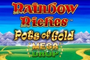 Thumbnail: Rainbow Riches Pots of Gold Mega Drop by Light & Wonder