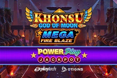 Game image: Mega Fire Blaze Khonsu God of Moon PowerPlay Jackpot by Playtech